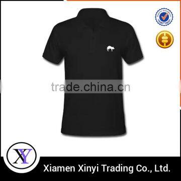 Wholesale Promotional Cheap Black mens microfiber polo shirt