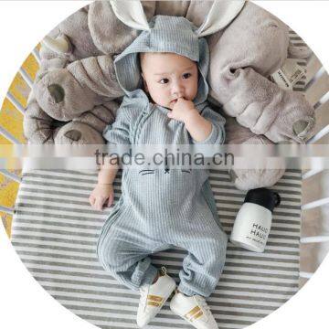 S17708A Autumn Baby Boy Clothes Cartoon Animal Jumpsuit photo-2