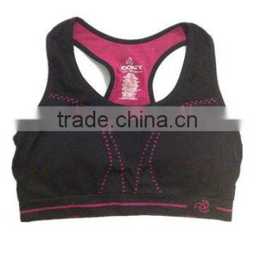 seamless sport racerback tank top with removeable pad