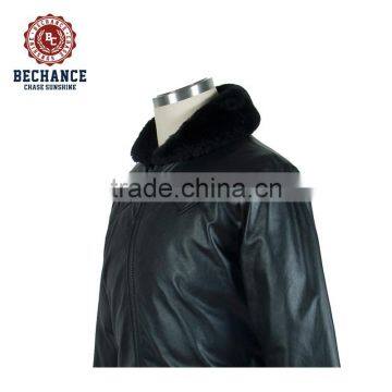 Mens Pu Padded Coat for Winter Outdoor Down Jacket photo-5