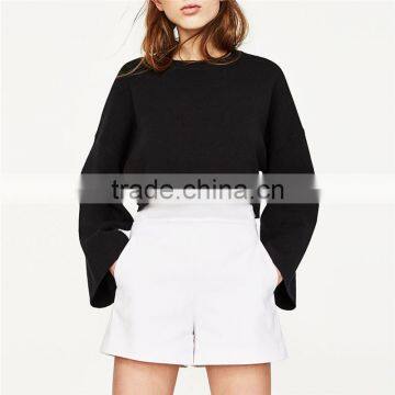 Summer Hot Sale Simple Design High Waisted Shorts With Side Pockets photo-3