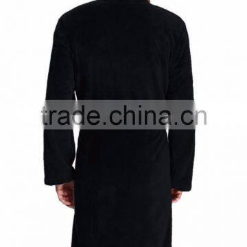 Luxury Men's Thermal Coral Fleece Bathrobe Dressing Gown photo-5
