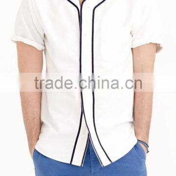 2015 new arrival SHORT-SLEEVE VINTAGE OXFORD BASEBALL MEN SHIRT