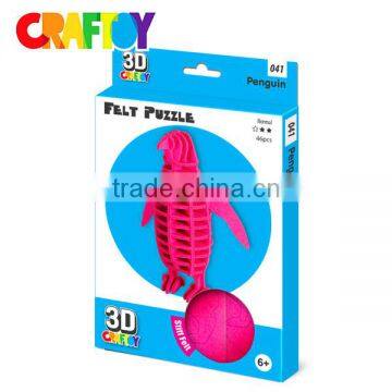 Kid Toy Educational Toy Penguin 3D Felt Puzzle photo-2