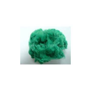 1.5 D * 32mm , 38mm, 51mm, 76mm Green Dyed Spinning Polyester Staple Fiber