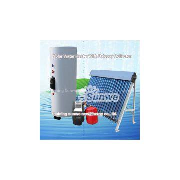 Haining Sunwe Balcony Solar Water Heater System Solar Collector Heat Pipe Pump Station Water Geyser Germany Austria USA Denmark