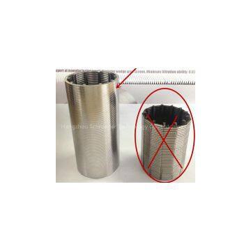 Stainless Steel Wire Wrapped Screen With 25 Micron Filtering Slot For Petroleum Refining