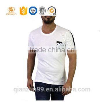 Custom Wholesale T-shirt High Quality Collar Pocket Men Print T-shirt photo-4