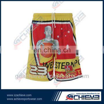 men's prefassional sublimation custom pro basketball shorts