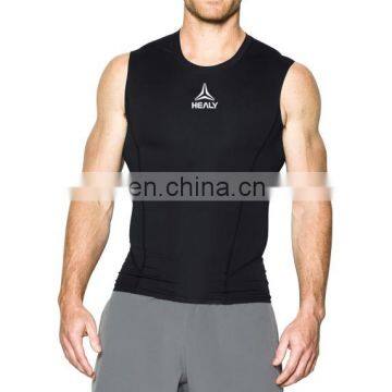 OEM 100% polyester and spamdex dry fit trainning mens tank top