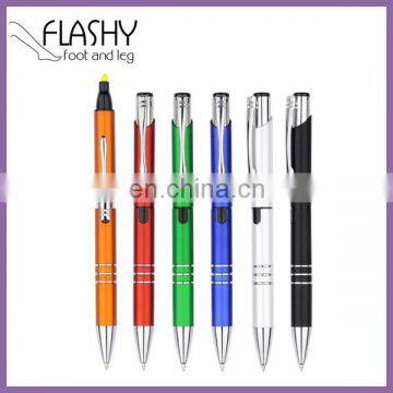 Promotional 2 In 1 Highlighter Pen Highlighter Ballpoint Pen Cheap 2 In 1 Highlighter And Ballpoint Pen