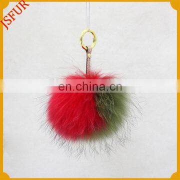 Wholesale cute real raccoon fur color matching key chain accessory