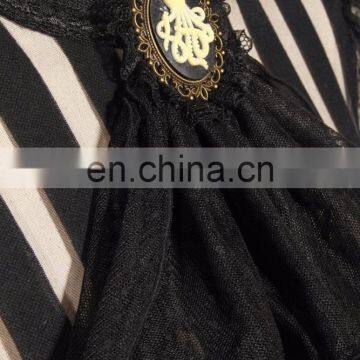 Steampunk Gothic Blouse With Jabot and Octopus Brooch photo-3