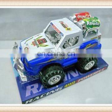 friction power plastic drinks four wheel drive toy car