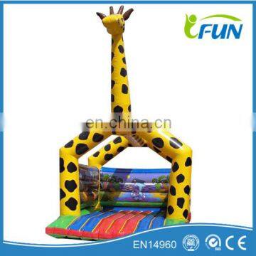 Commercial inflatable giraffe bouncer/inflatable giraffe jumping bouncer/giraffe inflatable bouncer castle