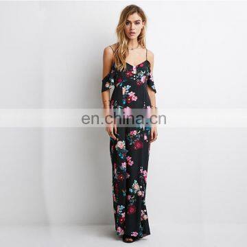 Floral Lady Sexy Beach Long Dress