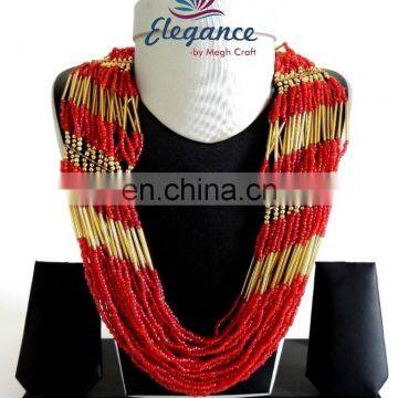 wholesale India Handmade jewelry-modern tribal beaded necklace jewelry-beaded jewelry-party wear jewellery-beach wear jewelry