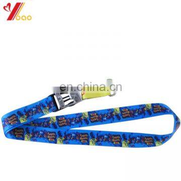 High class sublimation lanyard with metal bottle opener