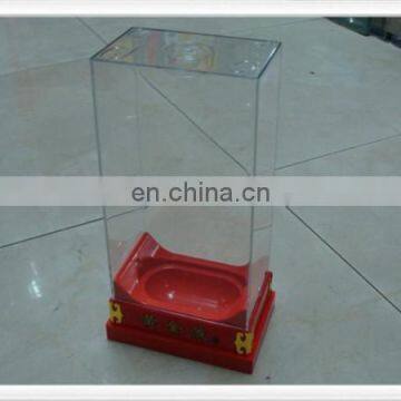 Portable ashtray pocket ashtray plastic ashtray in square design red color pass REACH