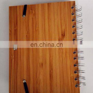 Natural Genuine Bamboo Spiral 70sheets Notebook Orgnizer Set With Bamboo Ball Pen and Ruler photo-3