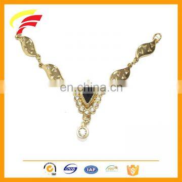 fashion zinc alloy decorative chain with rhinestones for dresses F1032