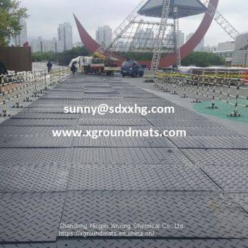 Durable HDPE polyethylene temporary road mats hdpe plastic ground protection matfloor