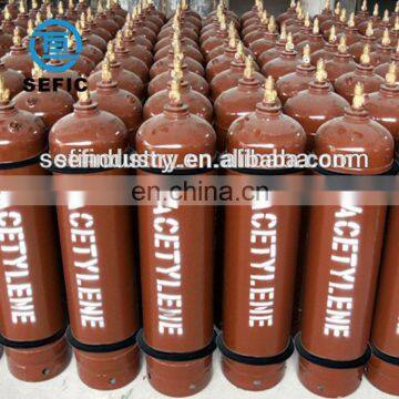 New Style Bottled Gas Price Seamless Steel Acetylene gas cylinder price