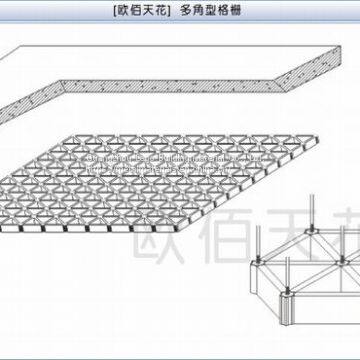 Metal Grid Ceilings Aluminum Hexagonal Aluminum Grille