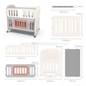 Children's Bedroom Sets Furniture Factory European Standard Bouncer Corral Bebe Baby Crib Foldable Bed photo-3