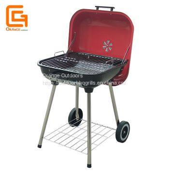 Four Legs Outdoor Bbq Charcoal Square Portable Camping Square Hamburger Barbecue Grill photo-2