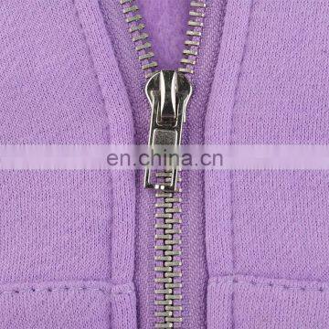 Custom Logo Women's Crop Top Long Sleeve Sweatshirts Zip Jacket Hoodies photo-6