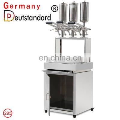 Removable Wheels and Wide Cabinet/churros filler churros filling machine /Jam filling machine filler with cabinet