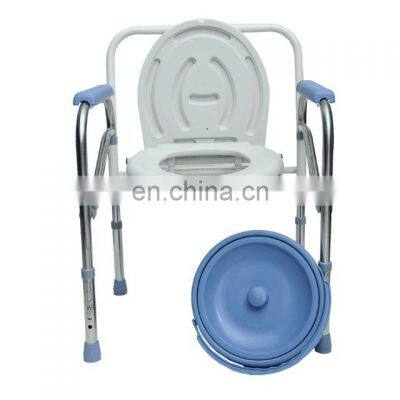 The wonderful Folding Aluminum Toilet Chair Commode Chair With PU Cushion And Bedpan