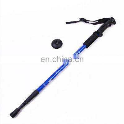 Light Weight Walking Stick Adjustable Aluminum Alloy Fashion Outdoor Sports Hiking sticks with Pole Rubber Tip