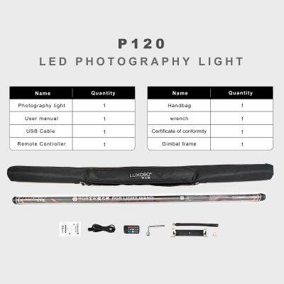 LUXCEO LED Video Light Wand, 120cm RGB Tube, IP68 Waterproof With App Control, Built-in Battery, 1350LM Studio Lighting photo-4