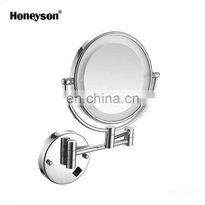 Honeyson new sun shaped led bathroom round wall mirror