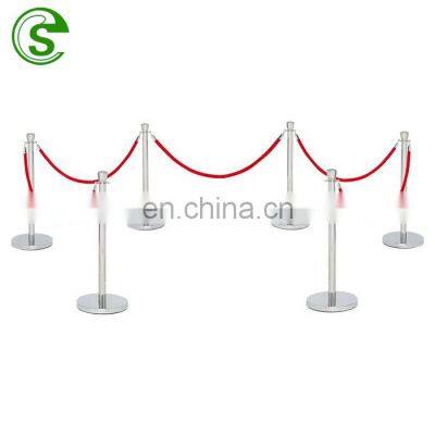 Stainless Steel Crowd Control Rope Queue Barrier, Bank Queue Line Stand rope barrier