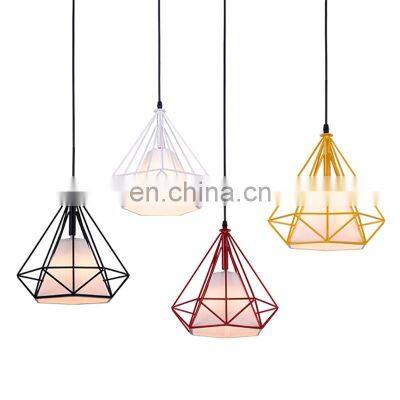 Modern Decorative Iron Pendant Light E27 Pyramid Shade Lamp Fixtures