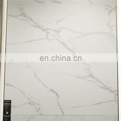 600*1200 Super White glossy glazed marble porcelain tiles floor tiles