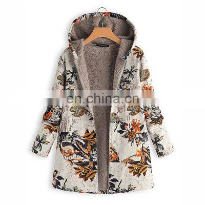 Новый стиль. Женские верхние одежды на осень и зиму: хлопково- льняные цветочные печати, куртки с молнией, свободного кроя, теплые, с термобелым наполнителем и пухом, утепленные photo-4