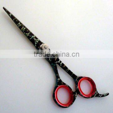 Hair Scissors Snake Skin Design Coated 6.5"