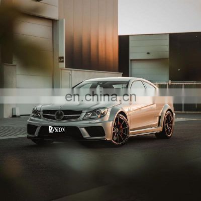 Prefect facelift conversion body kit for Mercedes Benz C-class W204 modified to C63 AMG Model with side skirt bumper lip exhaust