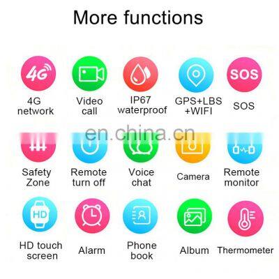 2022 Amazon Elderly Gps Tracker Body Temperature Thermometer Fall Down Detection Smartwatches for Elderly photo-5