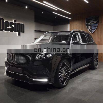 Runde Larte Design For Mercedes-Benz GLS 600 Maybach Upgrade Larte Design Carbon Fiber Wide Body Kit Hood Wheel Eyebrow