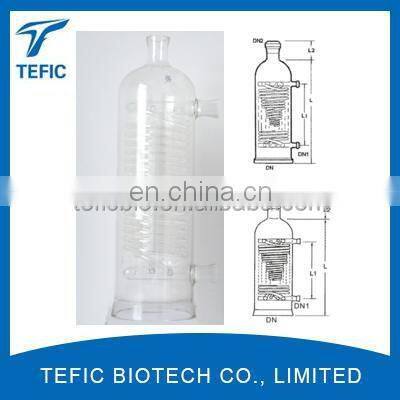 Glass Coiled Inner Tube Condenser for Sale, Glass Water Heat Exchanger, Cheap Reflux Condenser photo-4