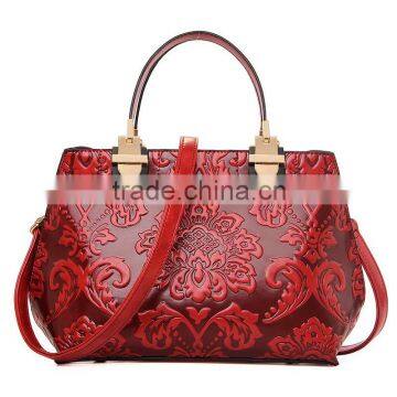 C22770B New Fashion China Unique Women Fancy Emboss Handbags