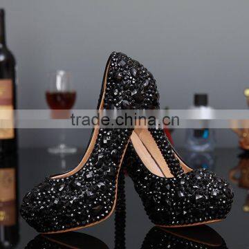 C71587A sexy black women party wear shoes