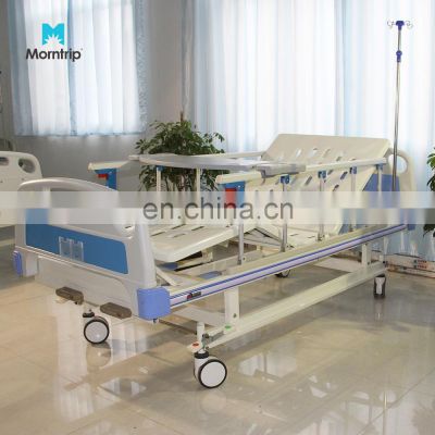 Best Selling Hight Quality Durable Patient Using Hospital Bed 2 Two Crank Manual Medical Wheels Folding Single Shaking Table