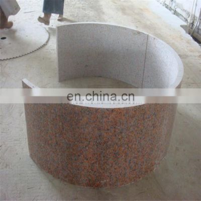 Crown red granite marble hollow column