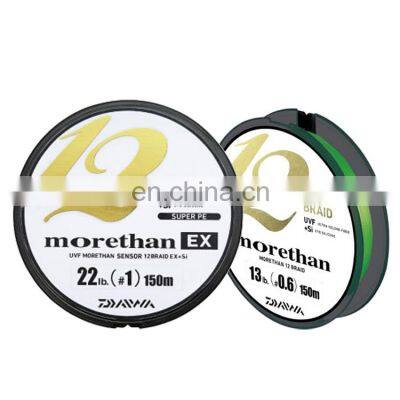 Manufactory wholesale braid fishing threads DAIWA MORETHAN  PE 12 braided fishing line